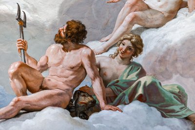 冥界の神プルートーとその妻プロスペリン。 「神々の評議会」1624-1625