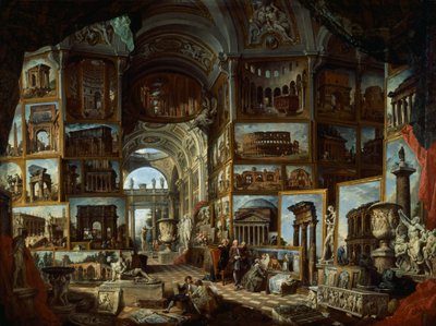 【レビューで送料無料】 ジョヴァンニ・パオロ・パンニーニ（1691-1765）による1756年頃 絵画