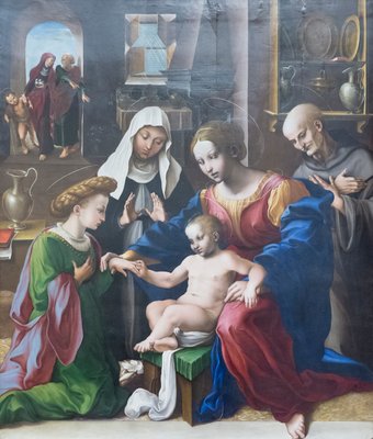 アレクサンドリアの聖カタリナとシエナの聖カタリナとベルナルディーノの神秘的な結婚