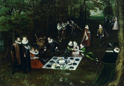 春の風景、ルーカス・ファン・ファルケンボルヒ作（1530～1597年頃）、詳細