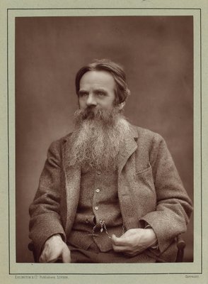 画家ウィリアム・ホルマン・ハント（William Holman Hunt）18271910年（1885年頃）の肖像。