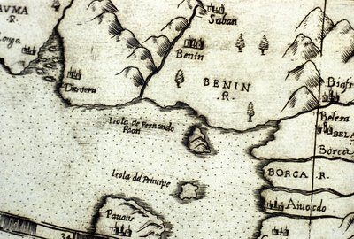 ベニン湾（旧ダホメー）、ギニア湾の一部（Urbano Monteの地図を基に作成