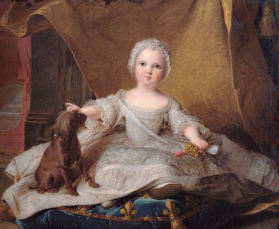 1751年の犬と一緒のフランスのマリー