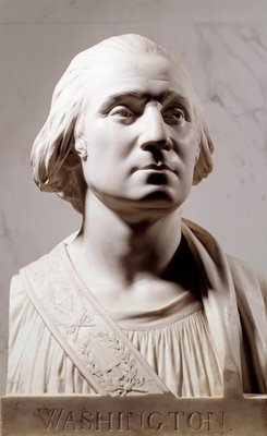 【2024秋冬新作】 ジョージ・ワシントン（1732-1789）による大理石の胸像 ジャン 看板