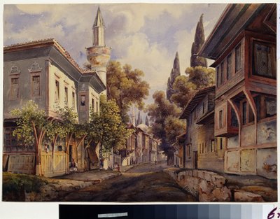 絵画　街並み コンスタンティノープルの街並み