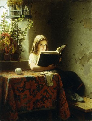 絵画 レプリカ 読書する少女 本を読む少女 【20号】 ジャン・オノレ・フラゴナール 【 額縁が