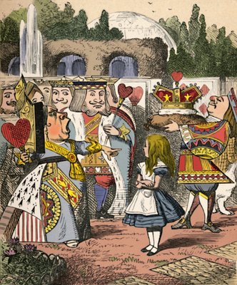 彼女の頭でオフ！アリスと赤い女王、1889年