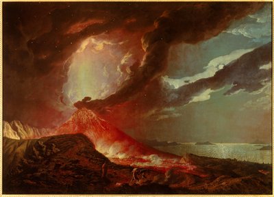 【気質アップ】 1776年のヴェスヴェ噴火とナポリ湾に浮かぶ島々 ジョセフ 絵画