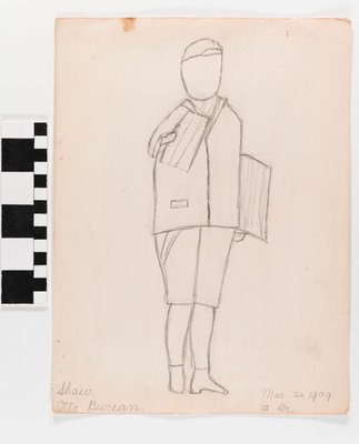 紙を持っている人の紙に鉛筆画 紙を持っている人の紙に鉛筆画