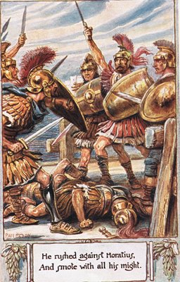 彼はホラティウスに殺到し 彼の全