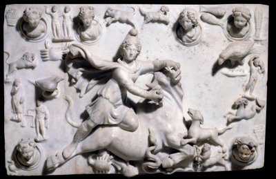 東洋の古美術。雄牛を殺すミスラ（シドンのミスラエウム出土