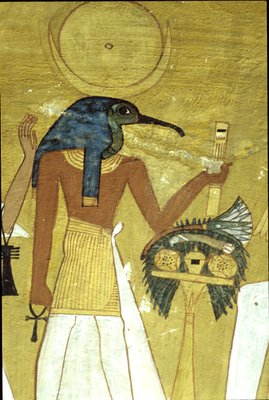 エジプト壁画【額縁なし】 古代エジプト、壁画 インヘルクハウの墓、テーベ、オシリスに
