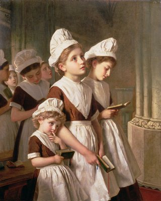 チャペルの祈りでの少女の鋳造 1877