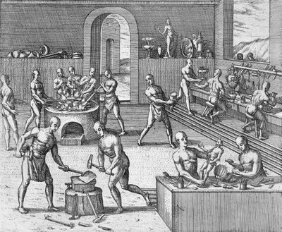 キトにあるアタワルパの金細工師の