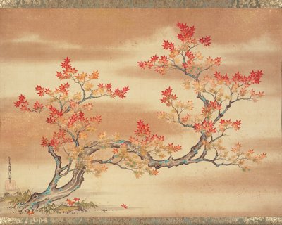 秋のもみじの木の絵 作 土佐光興
