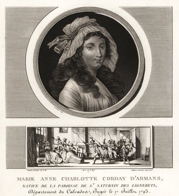 ジャン＝ポール・マラットを暗殺したマリー＝アンヌ・シャルロット・ド・コルデー・ダルマン（MarieAnne Charlotte de