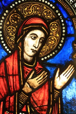 聖母マリア。聖母マリアの訪問12世紀の第3四半期Oeuvre ストラスブールのノートルダム美術館、ストラスブール、フランス