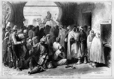 アルジェリアのアルジェにあるモン・ド・ピエテ（MontdePiete）。1883年「Le Monde illustrious」に掲載された