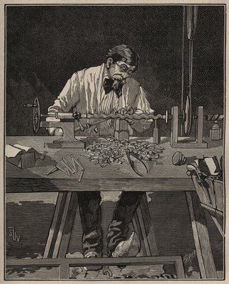 旋盤の技術：トルソーの柱のファソニング。Adolphe BITARDの 