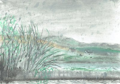 土砂降りのジュラ島 05年 紙にパ