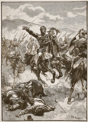 クレシーの戦いでの黒王子 カッ