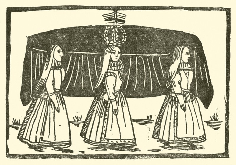 The Roxburghe Ballads』（木版画）のイラスト 作： （後）英語学校