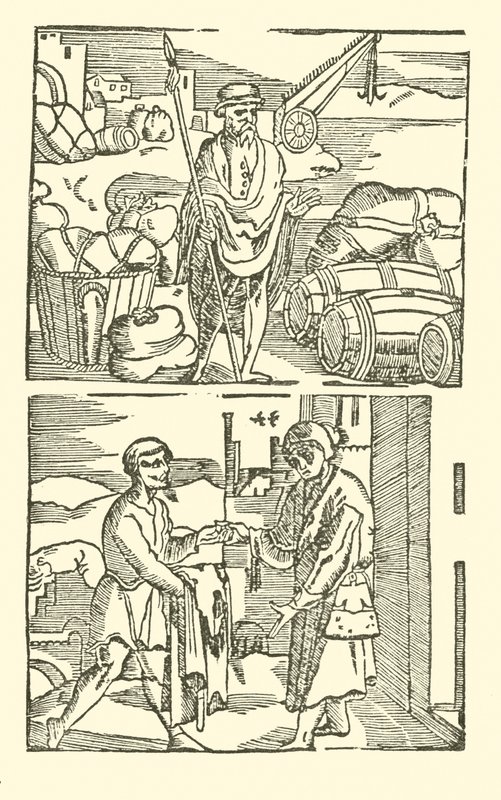 The Roxburghe Ballads』（木版画）のイラスト 作： （後）英語学校