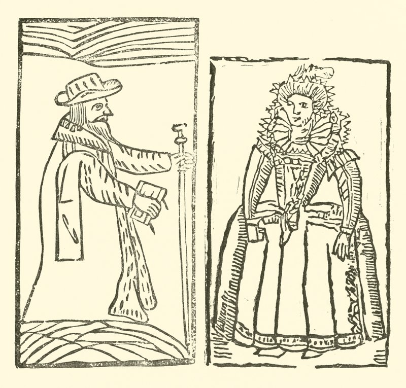 The Roxburghe Ballads』（木版画）のイラスト 作： （後）英語学校