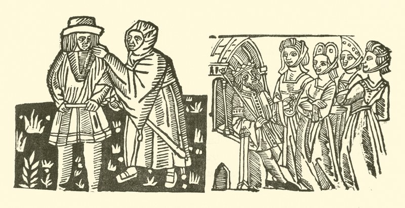 The Roxburghe Ballads』（木版画）のイラスト 作： （後）英語学校