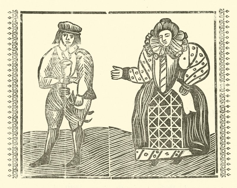The Roxburghe Ballads』（木版画）のイラスト 作： （後）英語学校
