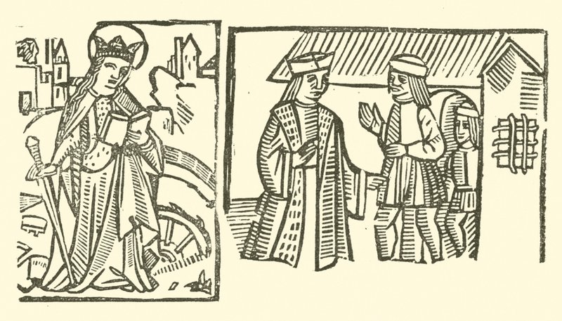 The Roxburghe Ballads』（木版画）のイラスト 作： （後）英語学校