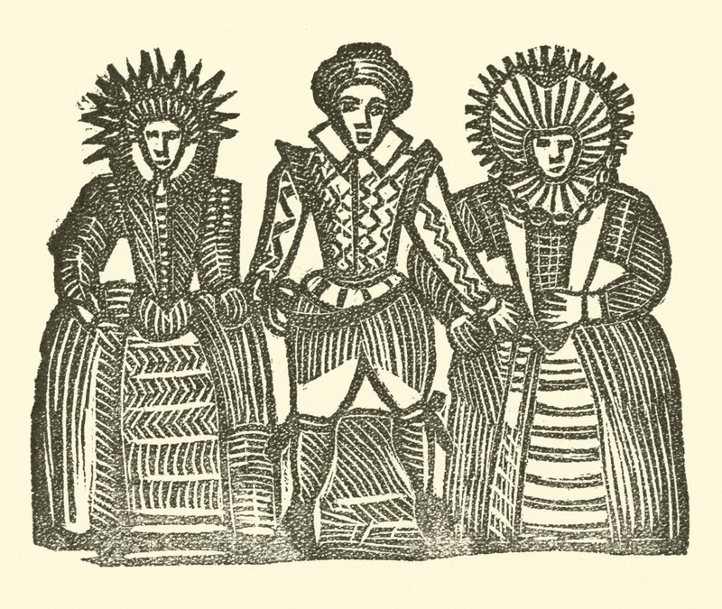 The Roxburghe Ballads』（木版画）のイラスト 作： （後）英語学校