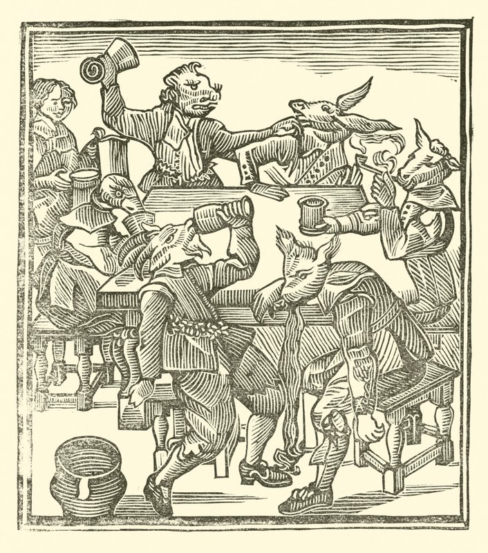 The Roxburghe Ballads』（木版画）のイラスト 作： （後）英語学校