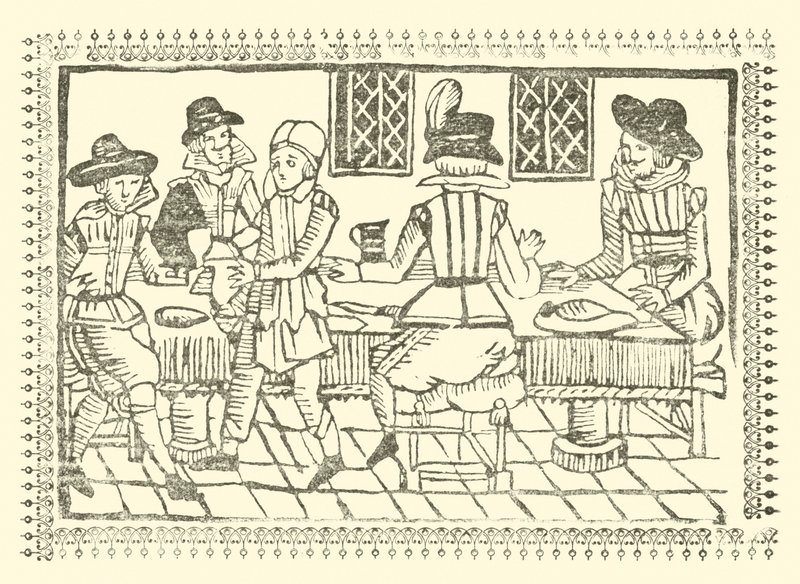 The Roxburghe Ballads』（木版画）のイラスト 作： （後）英語学校