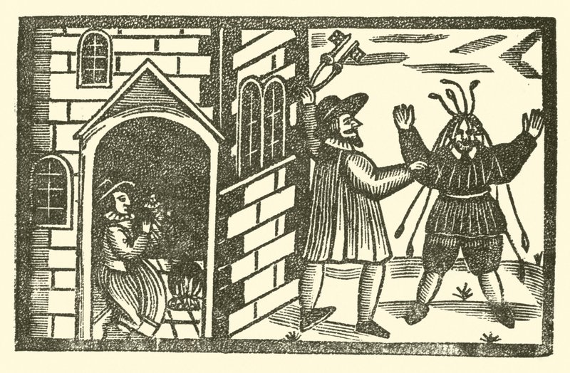 The Roxburghe Ballads』（木版画）のイラスト 作： （後）英語学校