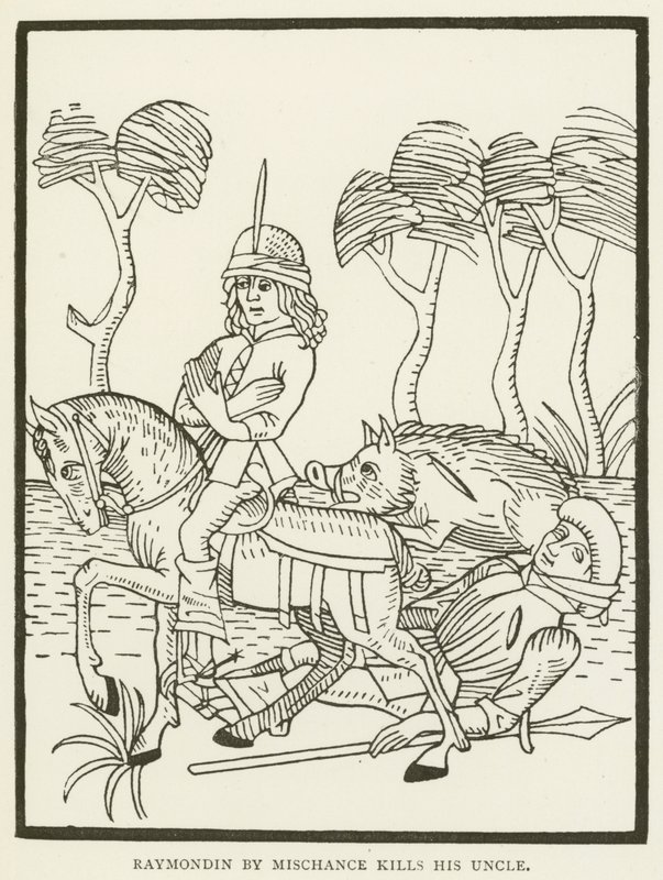 レイモンダンは偶然にも叔父を殺してしまった（版画 作： （後）英語学校
