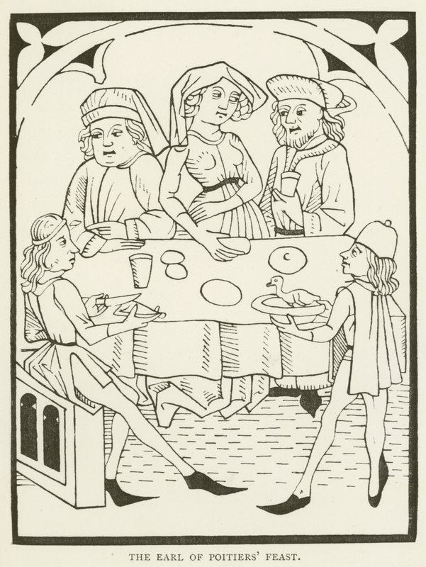 ポワチエ伯爵の饗宴（版画 作： （後）英語学校
