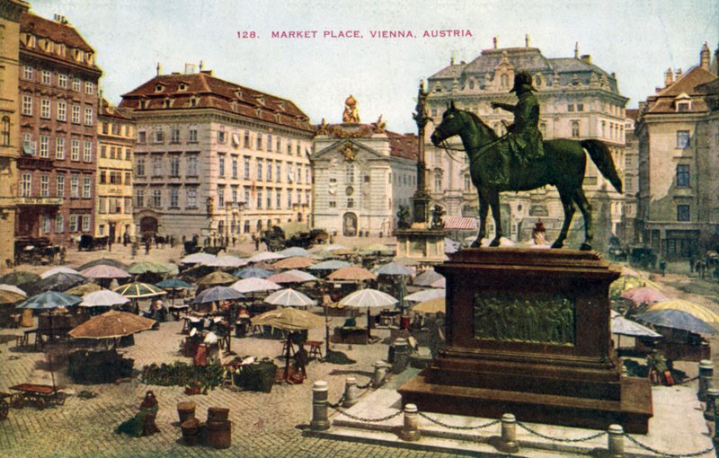 Market Place, Viena, Áustria (foto colorida) 作： （後）イギリスの写真家