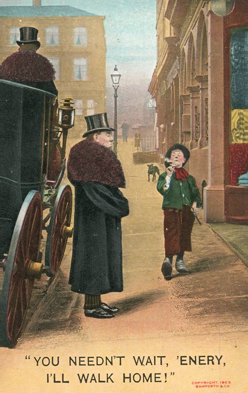 「エネリー、私は家に帰ります！」と待つ必要はありません。 （カラー写真） 作： （後）イギリスの写真家