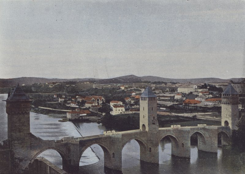 Cahors, Pont Valentre（カラー写真 作： （後）フランスの写真家