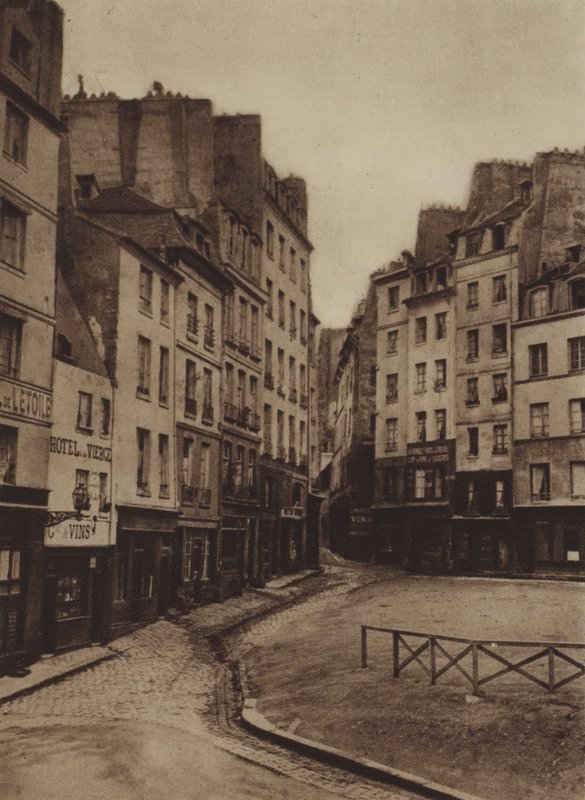 Jean-de-Beauvais通りとLanneau通りの角（モノクロ写真）。 作： （後）フランスの写真家