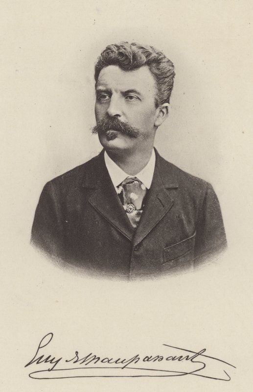 Guy de Maupassant（フランスの短編小説家、小説家）（モノクロ写真 作： （後）フランスの写真家