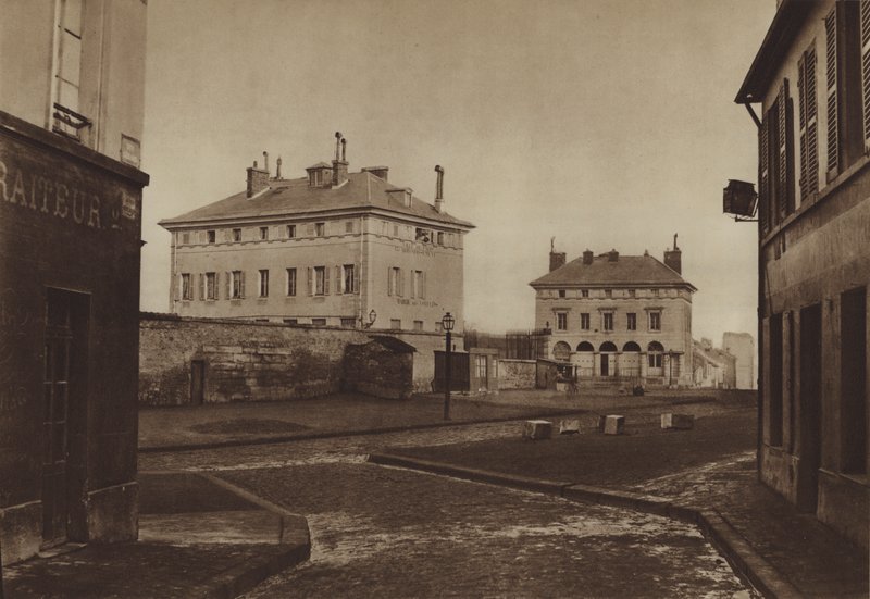 1866年のイタリアの壁とルドゥーのパビリオン（モノクロ写真 作： （後）フランスの写真家