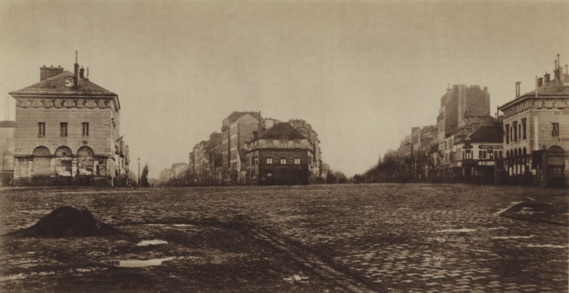 1865年のイタリー広場（モノクロ写真 作： （後）フランスの写真家