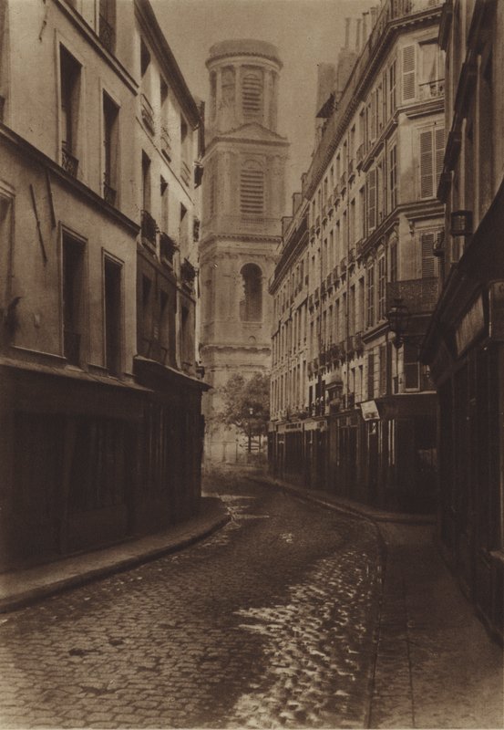 ヴュー・コロンビエ通り（モノクロ写真 作： （後）フランスの写真家