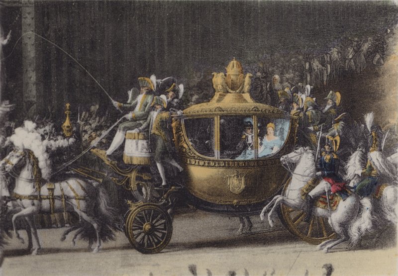 Voiture du Mariage de Napoleon 1, 2 Avril 1810「ナポレオン1世の馬車、1810年4月2日」（カラー写真 作： （後）フランスの写真家