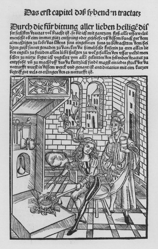 ヒエロニムス・ブルンシュウィグの「Cirurgiaの書」（リトグラフ版 作： （後）ドイツ語学校