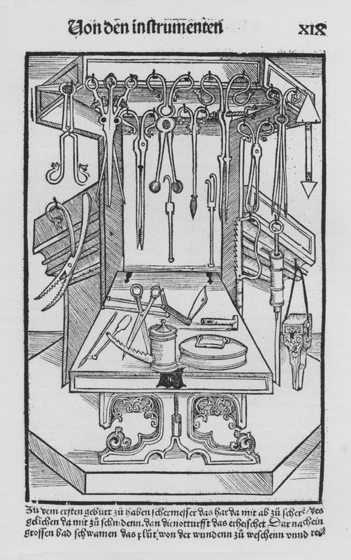 ヒエロニムス・ブルンシュウィグの「Cirurgiaの書」（リトグラフ版 作： （後）ドイツ語学校