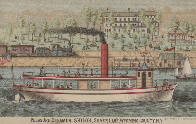 Pleasure Steamer、Shiloh、Silver Lake、Wyoming Country、ニューヨーク 作： アメリカの学校