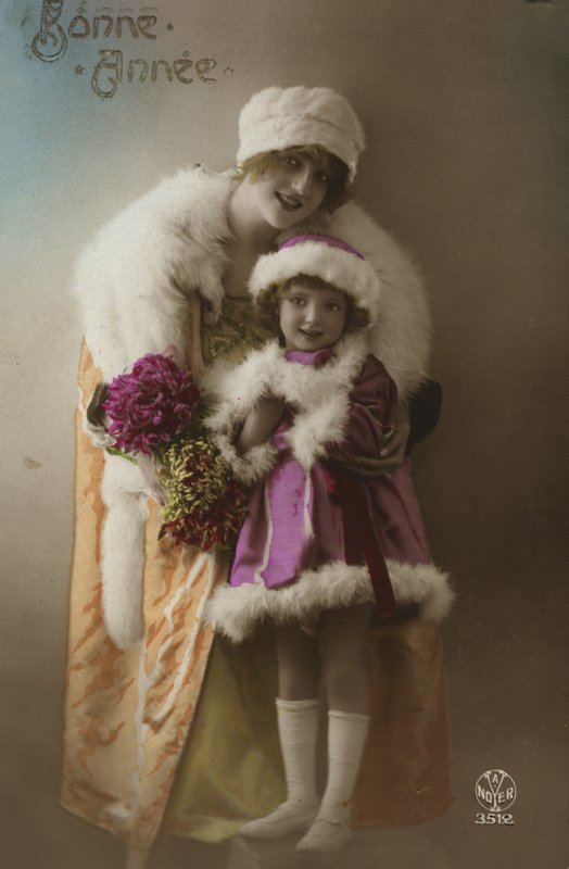 母と娘の年賀状 作： フランスの写真家